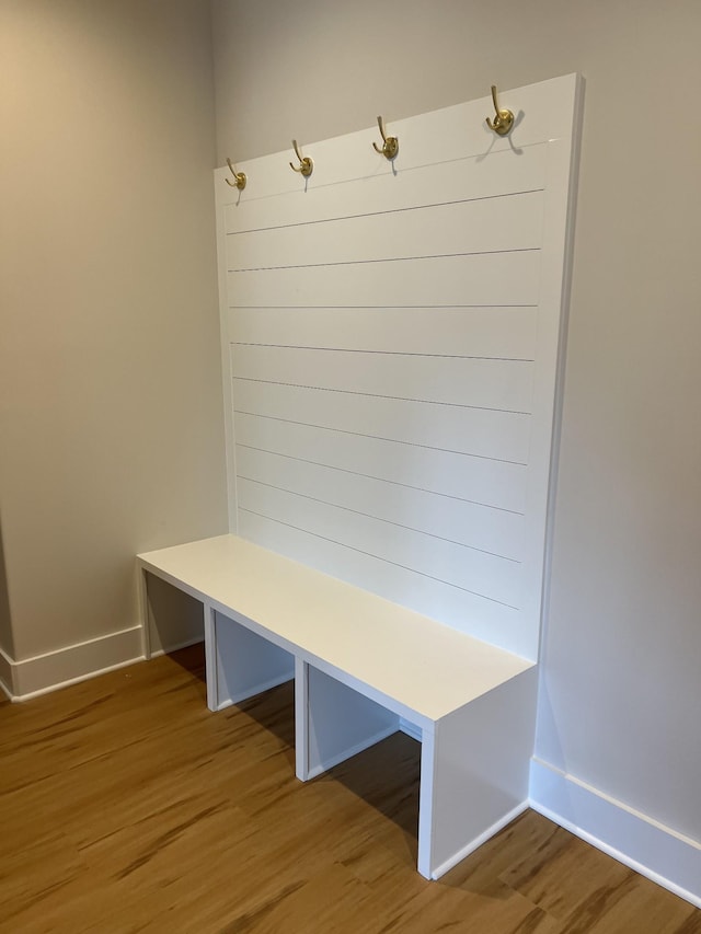 281 Bluebell Dr, Clarksville, TN 37043 - mudroom featuring baseboards and wood finished floors