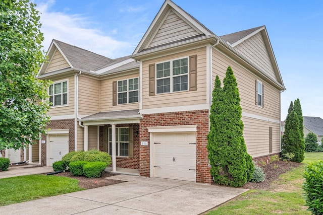 913 Battleview Pl, Murfreesboro, TN 37128 - view of front of home featuring brick siding, an attached garage, and concrete driveway