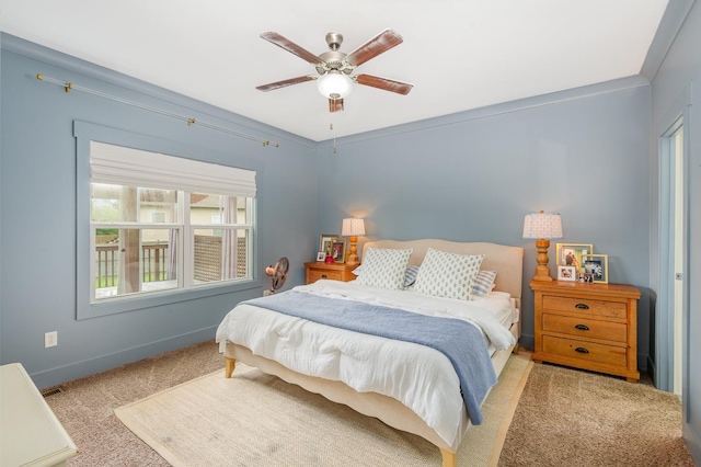 201 Hart Ln, Lebanon, TN 37087 - bedroom with carpet floors, baseboards, and a ceiling fan