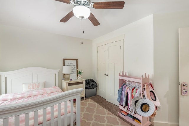 201 Hart Ln, Lebanon, TN 37087 - bedroom featuring light colored carpet and ceiling fan