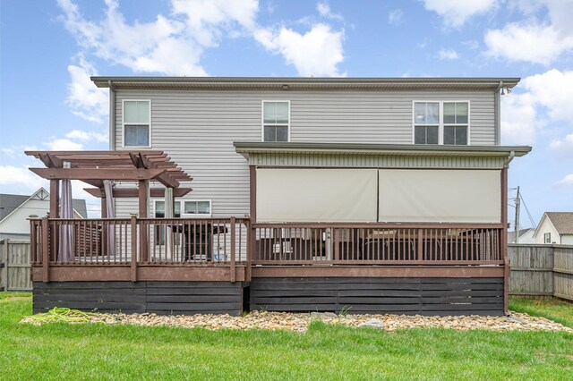 201 Hart Ln, Lebanon, TN 37087 - rear view of property featuring a wooden deck and a pergola