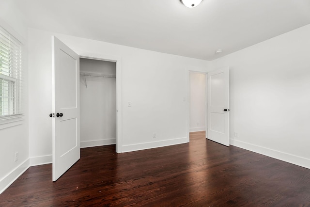 1508 Barnes Dr, Cookeville, TN 38501 - unfurnished bedroom with baseboards, wood finished floors, and a closet