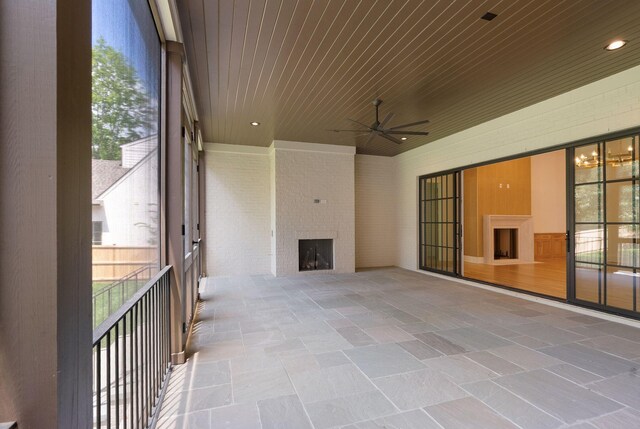 609 Bowling Ave, Nashville, TN 37215 - view of patio / terrace featuring a fireplace