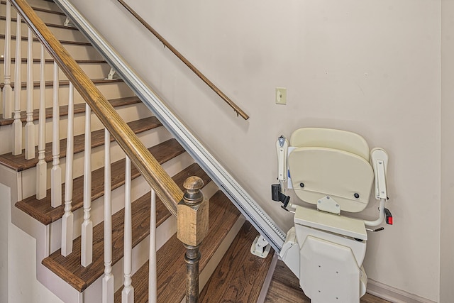 2113 River Chase Dr, Murfreesboro, TN 37128 - stairs with wood finished floors and baseboards