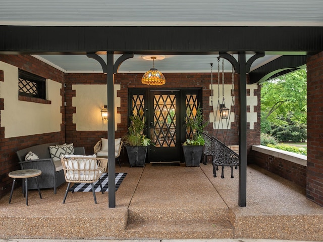 1702 Stokes Ln, Nashville, TN 37215 - entrance to property featuring an outdoor living space and a porch