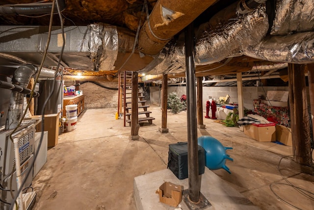 1702 Stokes Ln, Nashville, TN 37215 - unfinished basement with heating unit