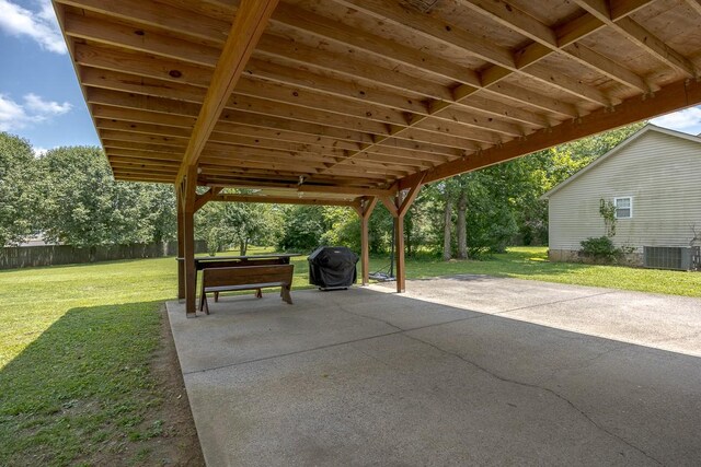 1077 Kathryn Rd, Mount Juliet, TN 37122 - view of patio with grilling area and cooling unit