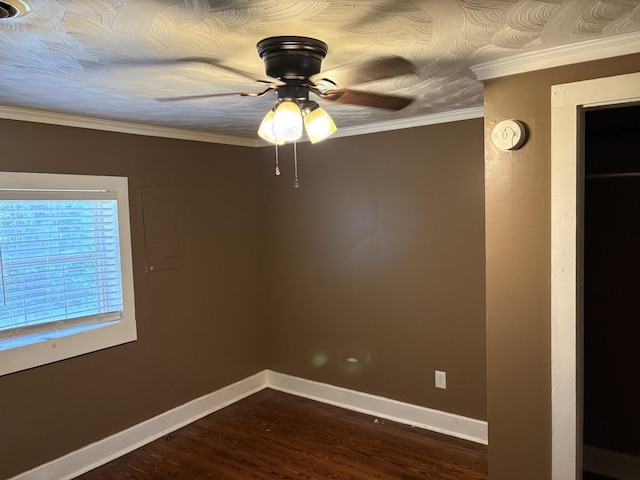 117 Rob Rd, Clarksville, TN 37040 - spare room featuring baseboards, ceiling fan, and dark wood-type flooring