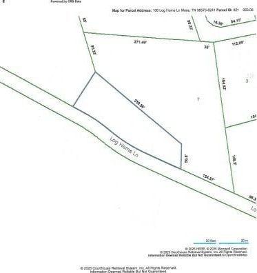 106 Log Home Ln, Moss, TN 38575 - map showing property parcels
