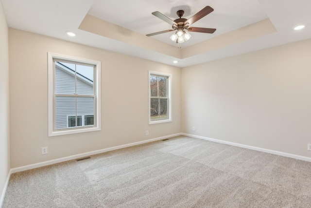 1445 Isaiah Dr, Clarksville, TN 37042 - empty room with carpet, recessed lighting, baseboards, and a ceiling fan