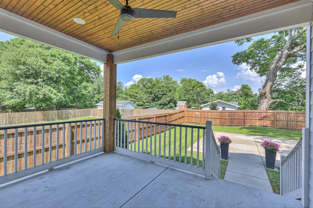 3104 Southlake Dr, Nashville, TN 37211 - view of patio with ceiling fan