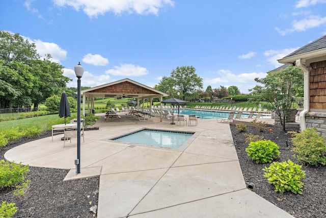 503 Hollyhock Way, Franklin, TN 37064 - community pool with a gazebo, a patio, and a hot tub