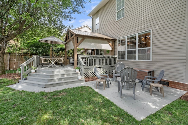 503 Hollyhock Way, Franklin, TN 37064 - back of property featuring a gazebo, a deck, and a patio area