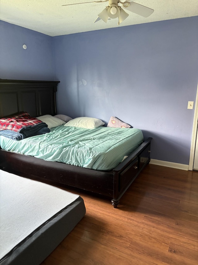 224 Brevard Ct, Nashville, TN 37211 - bedroom featuring wood finished floors, baseboards, and ceiling fan