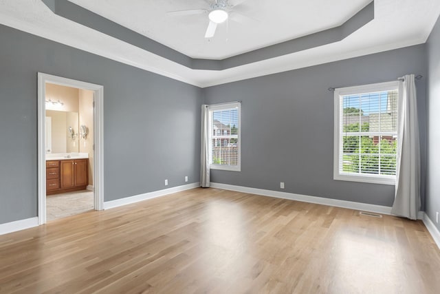 193 Red Jacket Trce, Murfreesboro, TN 37127 - spare room with a raised ceiling, light wood-style flooring, plenty of natural light, and ornamental molding