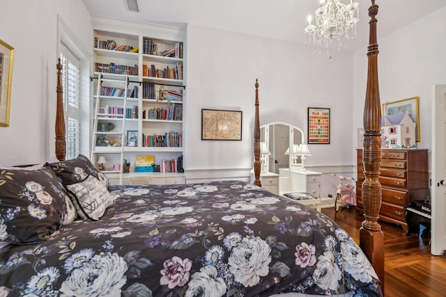 224 3rd Ave S, Franklin, TN 37064 - bedroom featuring a chandelier and wood finished floors
