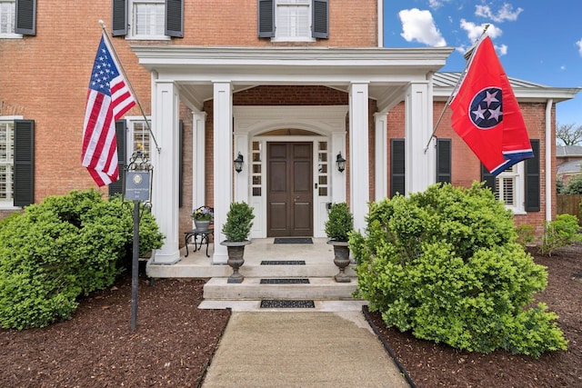 224 3rd Ave S, Franklin, TN 37064 - doorway to property with brick siding