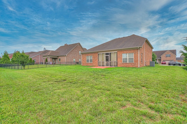 5115 Heroes Ln, Murfreesboro, TN 37129 - rear view of property featuring brick siding and cooling unit