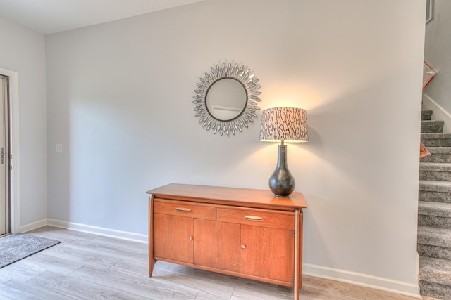 5115 Heroes Ln, Murfreesboro, TN 37129 - foyer entrance featuring stairs, light wood finished floors, and baseboards