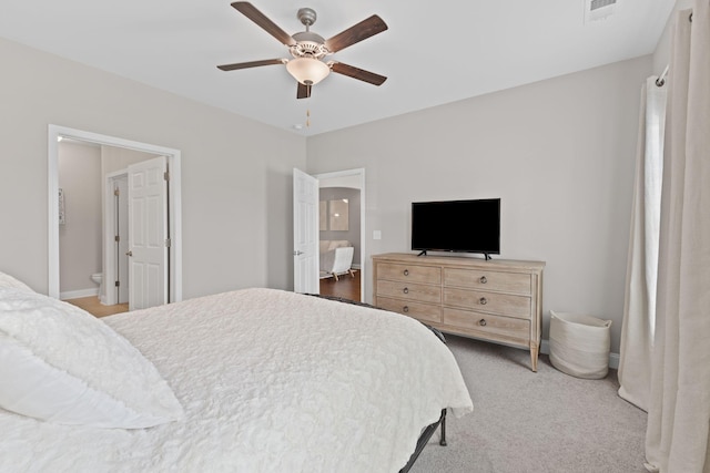 6061 Starboard Ln, Franklin, TN 37064 - bedroom featuring a ceiling fan, ensuite bath, and baseboards