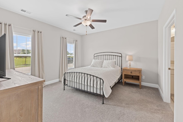6061 Starboard Ln, Franklin, TN 37064 - bedroom featuring light colored carpet, baseboards, and ceiling fan
