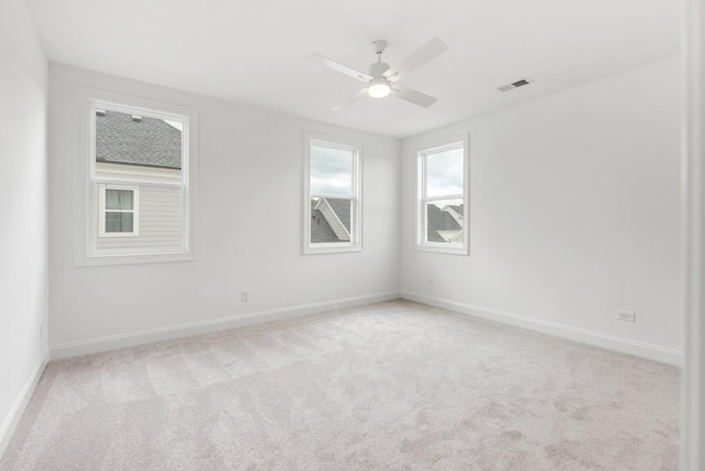 3150 Long Branch Cir, Franklin, TN 37064 - empty room with light carpet, baseboards, and a ceiling fan