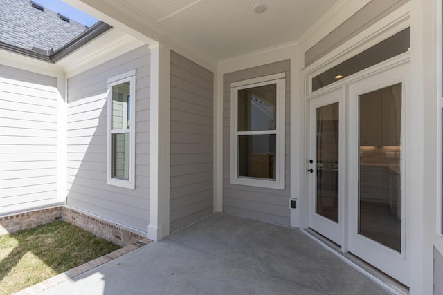3168 Long Branch Cir, Franklin, TN 37064 - entrance to property featuring a patio area and a shingled roof