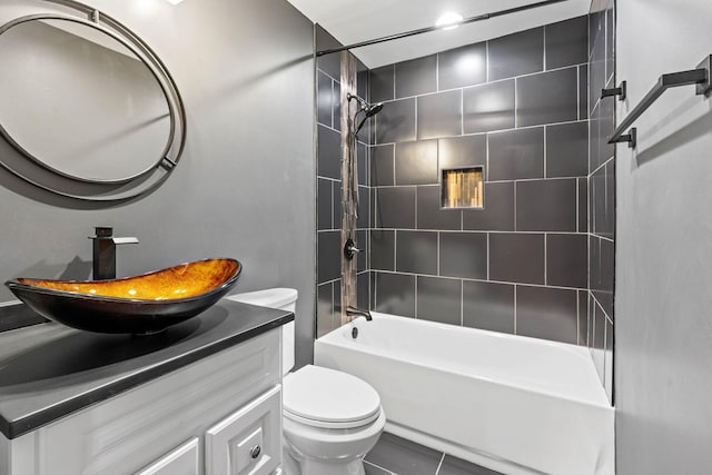 2952 Carters Creek Station Rd, Columbia, TN 38401 - bathroom with bathtub / shower combination, vanity, and toilet
