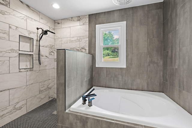 2952 Carters Creek Station Rd, Columbia, TN 38401 - bathroom with a tile shower and a bath