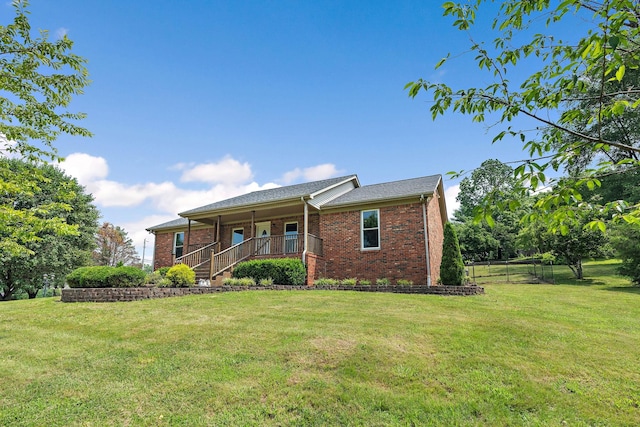2952 Carters Creek Station Rd, Columbia, TN 38401 - view of front of house featuring covered porch, brick siding, and stairs