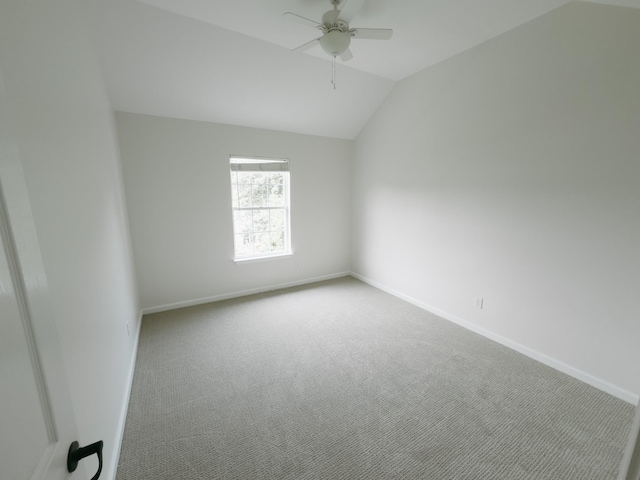 307 Fletcher Ct, Franklin, TN 37067 - spare room with ceiling fan, carpet flooring, baseboards, and vaulted ceiling