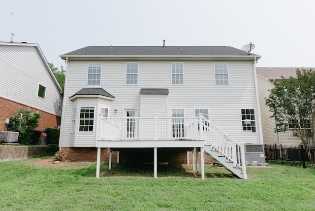 307 Fletcher Ct, Franklin, TN 37067 - rear view of property featuring a wooden deck and stairs
