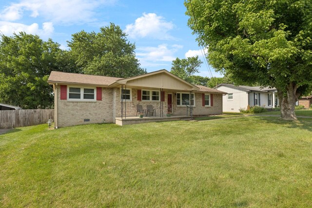 4904 Rainier Dr, Old Hickory, TN 37138 - view of front facade featuring brick siding, covered porch, and crawl space