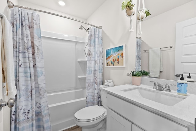 2563 Drumwright Way, Columbia, TN 38401 - full bathroom with vanity, shower / tub combo with curtain, and toilet