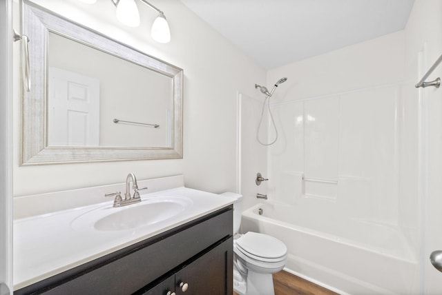 157 Bob White Trl, Oak Grove, KY 42262 - full bath with vanity, bathing tub / shower combination, toilet, and wood finished floors