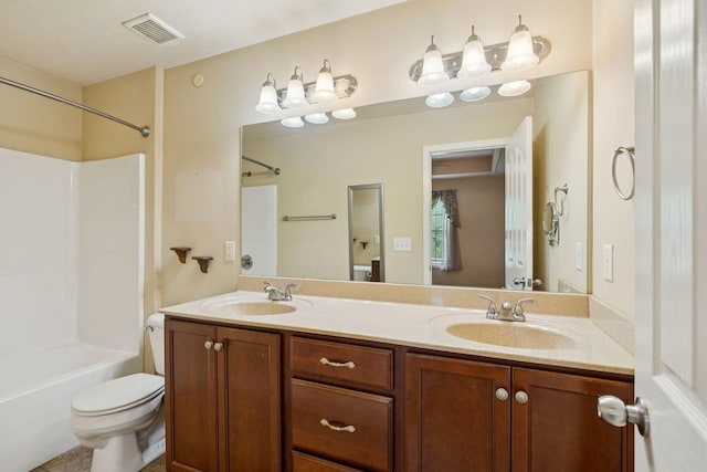 1056 Orion Jones Rd, Chapmansboro, TN 37035 - bathroom with double vanity and  shower combination