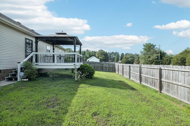 1056 Orion Jones Rd, Chapmansboro, TN 37035 - fenced backyard with a gazebo and a wooden deck