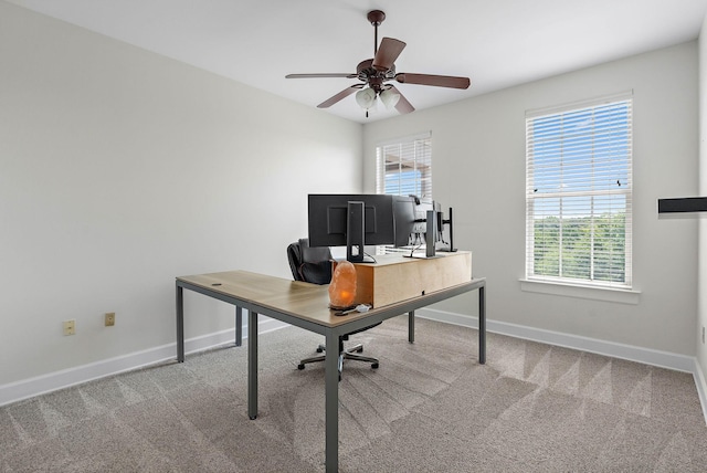 309 Seven Springs Way Unit 404, Brentwood, TN 37027 - carpeted office featuring baseboards and a ceiling fan