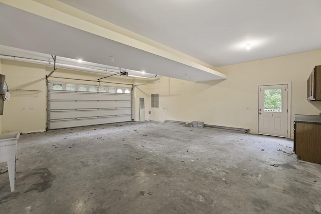 1853 Lafever Ridge Rd, Silver Point, TN 38582 - garage with electric panel and a garage door opener