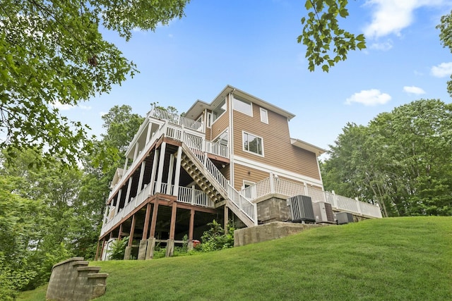 1853 Lafever Ridge Rd, Silver Point, TN 38582 - back of house with a yard and a deck