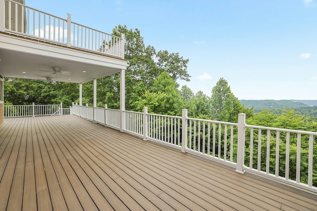 1853 Lafever Ridge Rd, Silver Point, TN 38582 - wooden terrace with ceiling fan