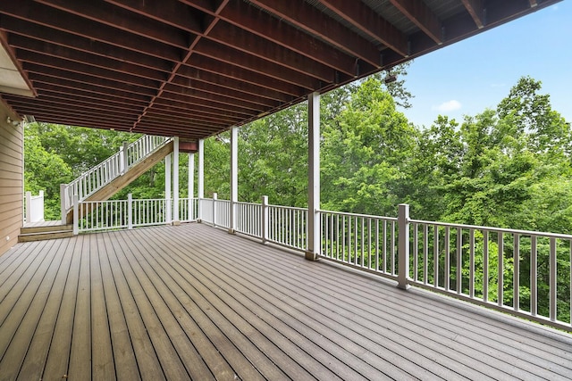 1853 Lafever Ridge Rd, Silver Point, TN 38582 - wooden terrace with stairs