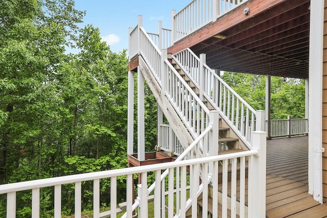 1853 Lafever Ridge Rd, Silver Point, TN 38582 - deck featuring stairway