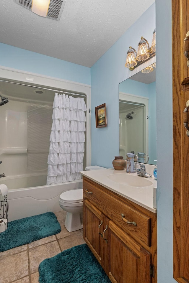 154 Jasons Way, Leoma, TN 38468 - full bath with vanity, shower / bath combo, toilet, and a textured ceiling