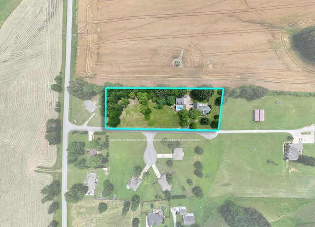 154 Jasons Way, Leoma, TN 38468 - aerial view of property and surrounding area with property parcel outlined