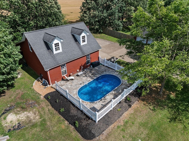 154 Jasons Way, Leoma, TN 38468 - view of swimming pool featuring a fenced backyard and a patio