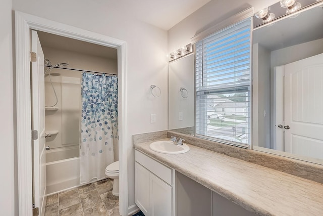 18 Pointer Pl, Lebanon, TN 37087 - full bathroom with vanity, shower / bathtub combination with curtain, and stone finish floors
