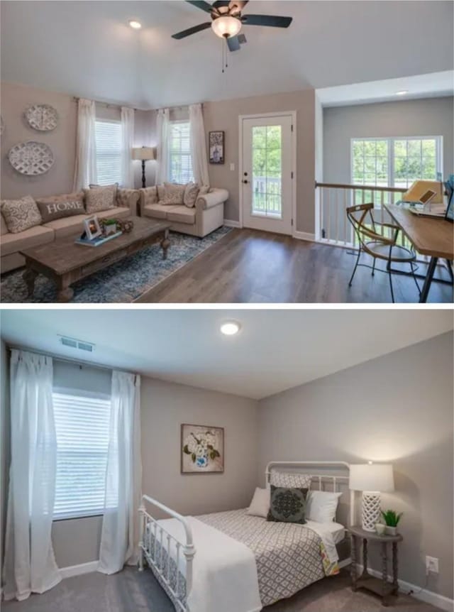 1727 Fenway Loop, Antioch, TN 37013 - bedroom featuring baseboards, access to outside, and recessed lighting