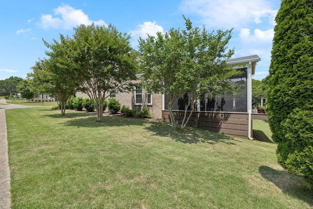 119 Abercairn Dr, Franklin, TN 37064 - view of grassy yard with a sunroom