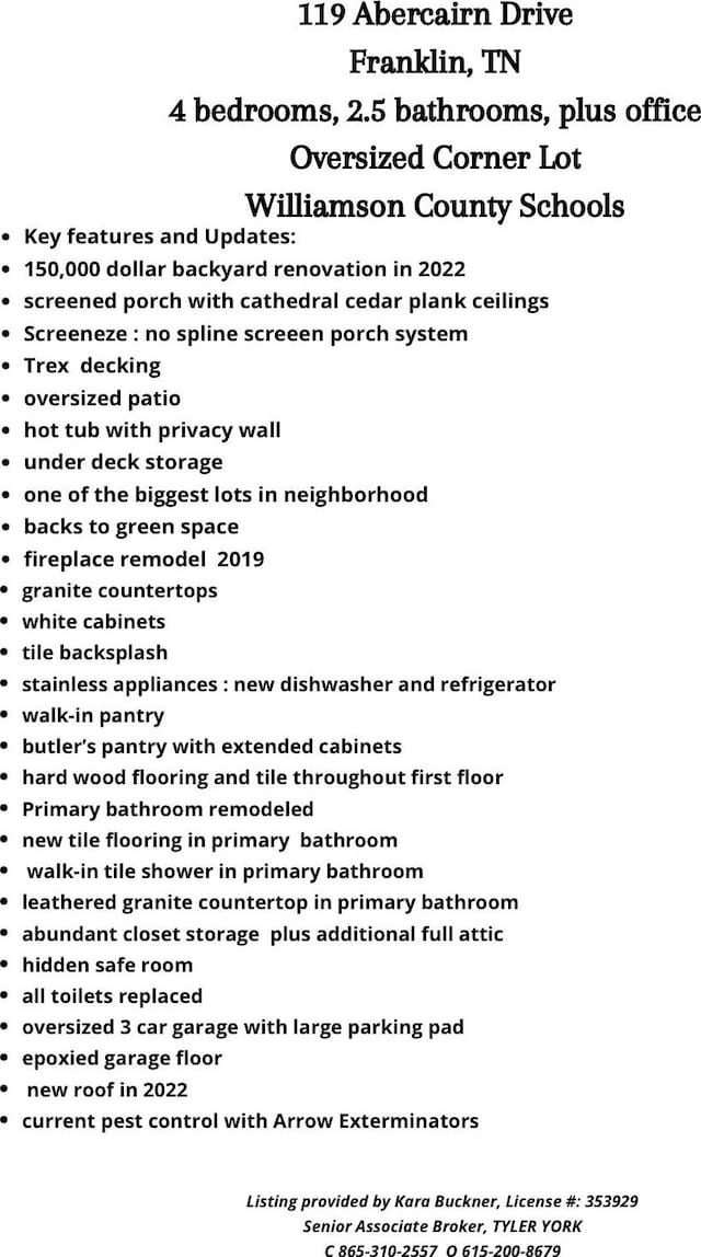 119 Abercairn Dr, Franklin, TN 37064 - view of miscellaneous property collateral